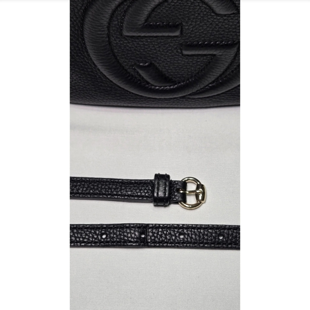 GUCCI Pebbled Calfskin Small SohoDisco Crossbody Bag - Picture 3 of 14